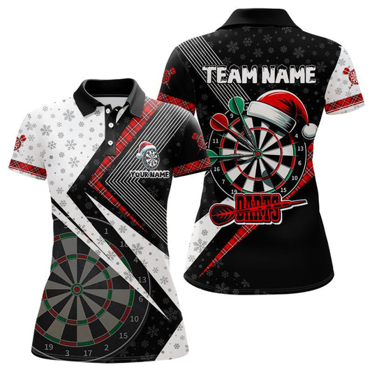 Lustige Dartscheibe Santa - Personalisierte Weihnachts - Dartshirts für Frauen - Die besten Geschenke für Darts - Fans T3076 - Outfitsuche