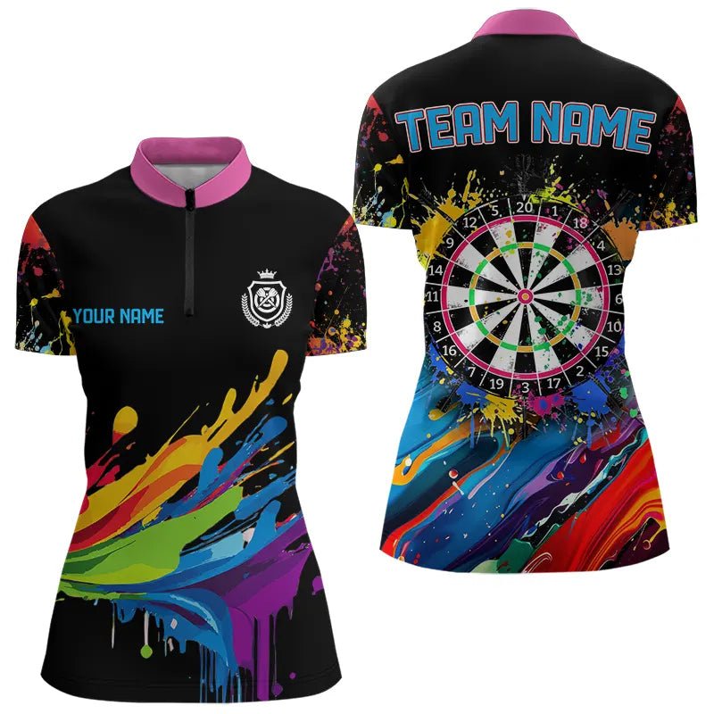 Lustige Dartscheiben Farbige Farbklecks Darts Poloshirts Individuell Gestaltet T3544 - Outfitsuche