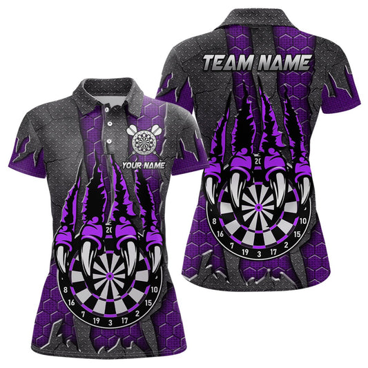 Lustige Klauen - Dartscheibe - Personalisierte lila Darts Shirts für Frauen, individuelle Darts Liga Team Trikots T3055 - Outfitsuche