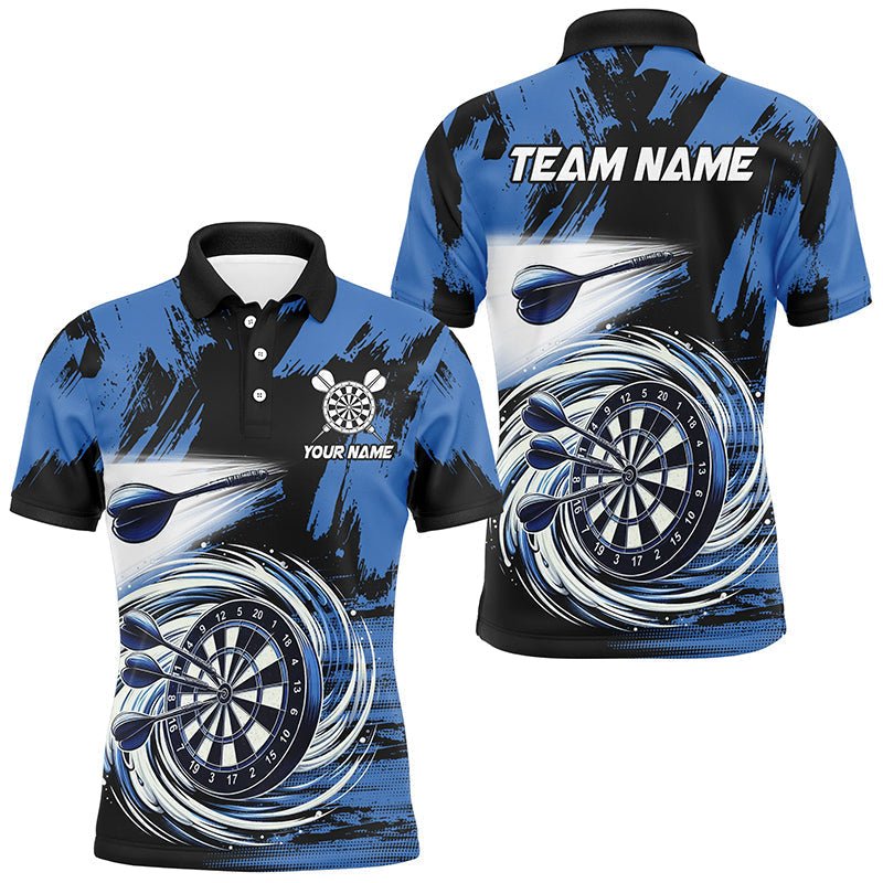 Lustiges Blaues Wirbel - Dartboard Polo & 1/4 Zip für Herren, Coole Dartshirts Team - Trikots T2879 - Outfitsuche