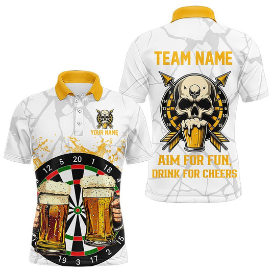 Lustiges Dart - und Bier - T-Shirt für Spaß und gute Laune | Personalisierte Dart - Poloshirt T3398 - Outfitsuche