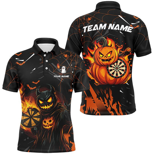 Lustiges Halloween Dart - Shirt mit brennenden Kürbissen für Männer T2622 - Outfitsuche