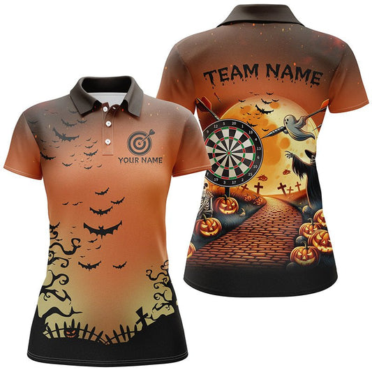 Lustiges Halloween - Dartshirt für Damen in Orange und Schwarz T2638 - Outfitsuche