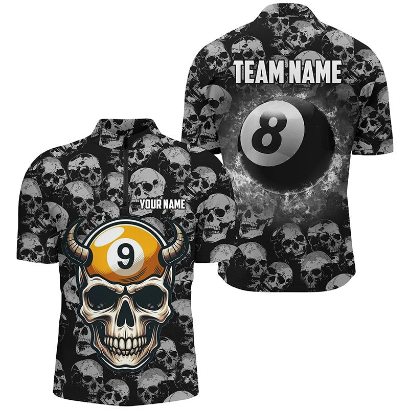 Lustiges Herren Trikot mit Skull für 8 - Ball & 9 - Ball Billard T1871 - Outfitsuche