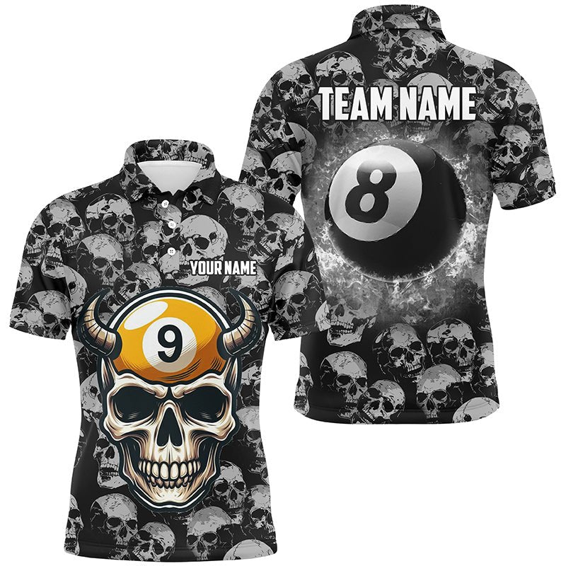 Lustiges Herren Trikot mit Skull für 8 - Ball & 9 - Ball Billard T1871 - Outfitsuche