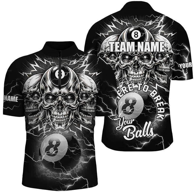 Lustiges Skull 8 - Ball Billard Shirt für Herren T1858 - Outfitsuche