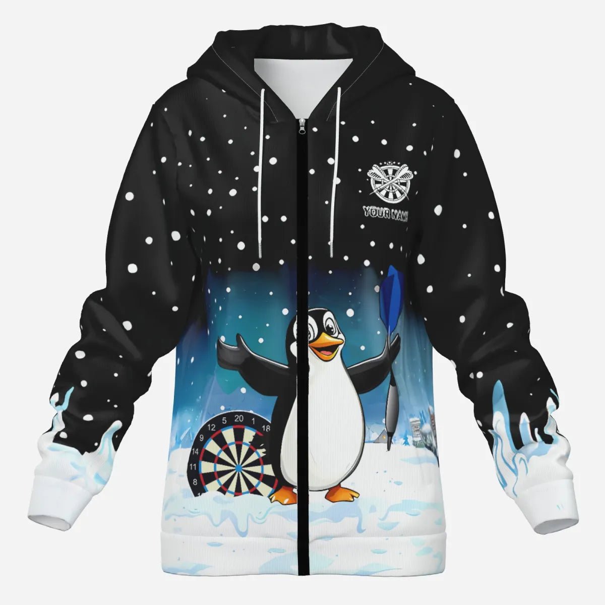Lustiges Snow Winter Personalisierte Dart Jacke - Individuelles Weihnachtsgeschenk T2685 - Outfitsuche