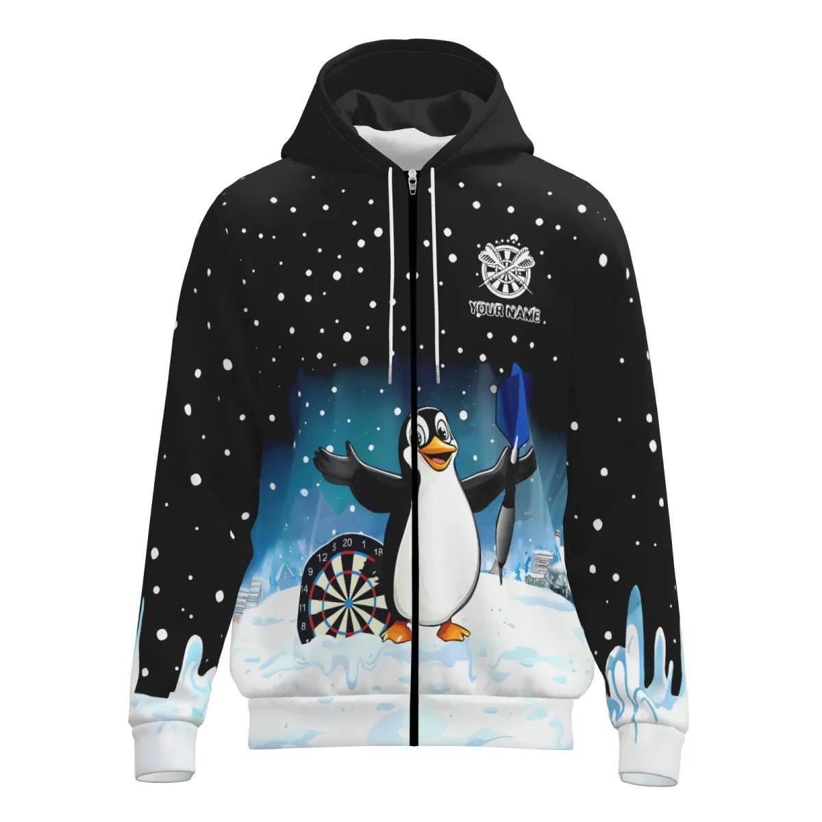 Lustiges Snow Winter Personalisierte Dart Jacke - Individuelles Weihnachtsgeschenk T2685 - Outfitsuche