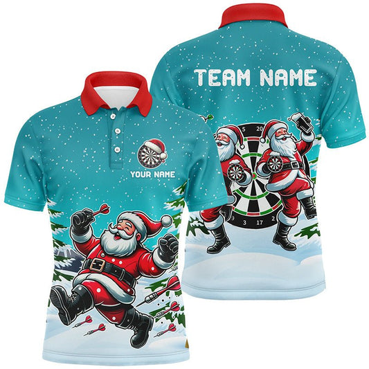 Lustiges Weihnachtshemd für Männer mit Santa beim Dartspielen – Personalisierte Geschenke für Darts - Fans T3050 - Outfitsuche