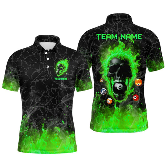 Männer Flame Skull Feuer Billard 8 Ball Shirt T2010 - Outfitsuche