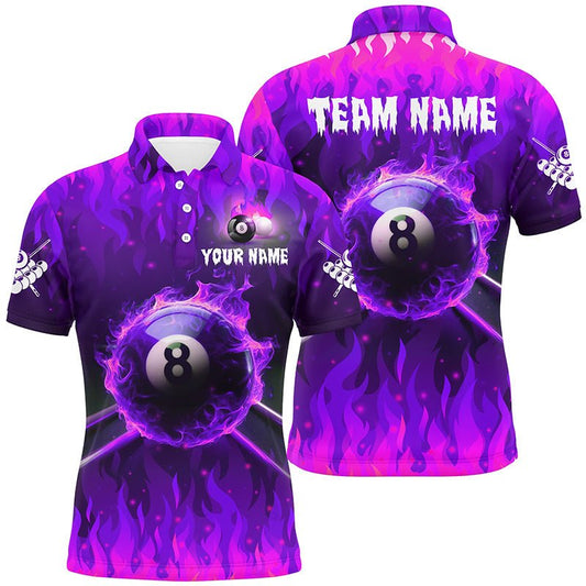 Männer Polo - Shirt Purple 8 Ball Pool T1436 - Outfitsuche