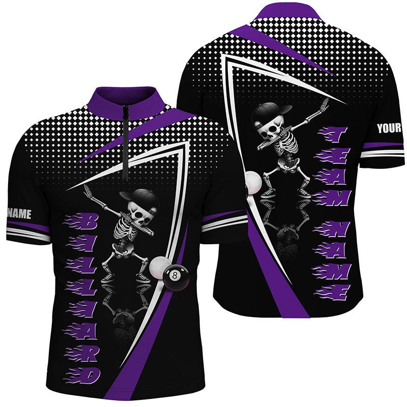 Männer Purple Lustiger Skelett Billard - Jersey T1870 - Outfitsuche