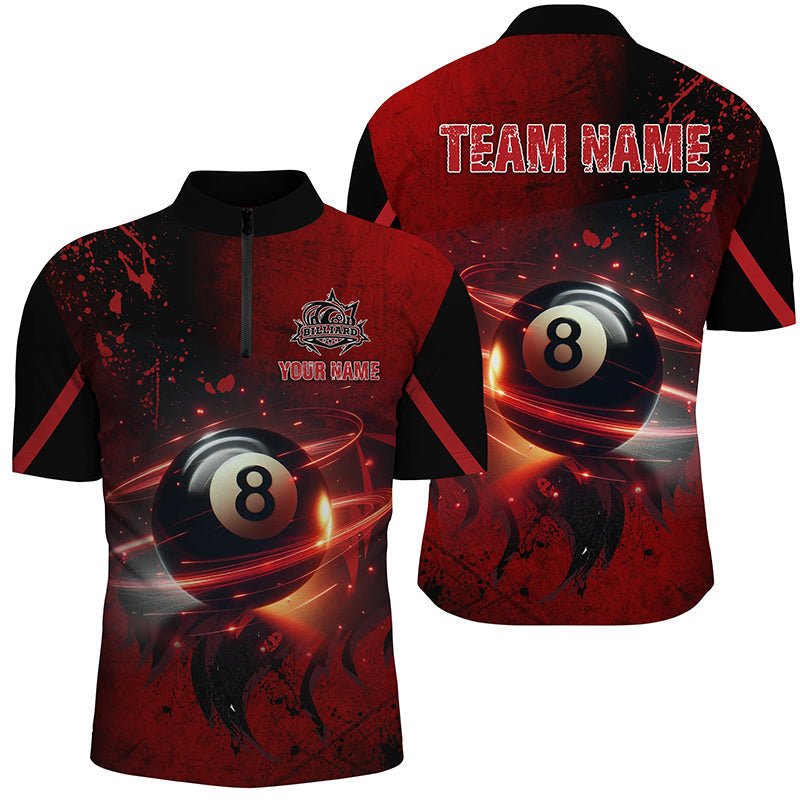 Männer Rot Leuchtendes 8 - Ball Pool Trikot T1873 - Outfitsuche