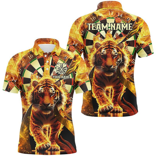 Maßgeschneiderte Feuerflammen - Tiger - Dartshirt T2561 für Herren - Outfitsuche