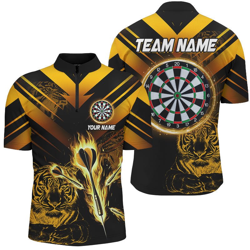 Maßgeschneiderte Gelbe Pfeil - Feuer - Tiger - Dartshirt T2687 - Outfitsuche