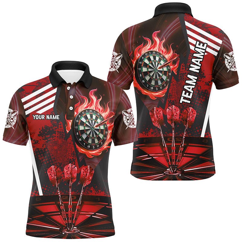 Maßgeschneiderte Herren Dartshirt in Rot - Feuerflammen - Ziel T2701 - Outfitsuche