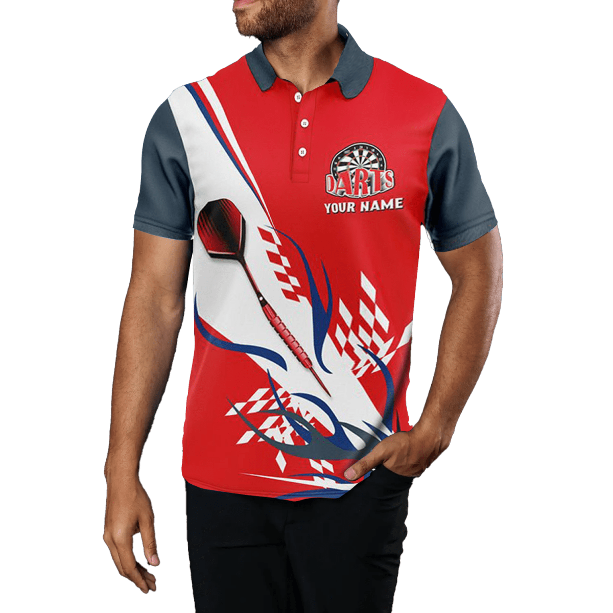 Maßgeschneiderte Mehrfarben - Darts Polo Herren T1584 - Outfitsuche