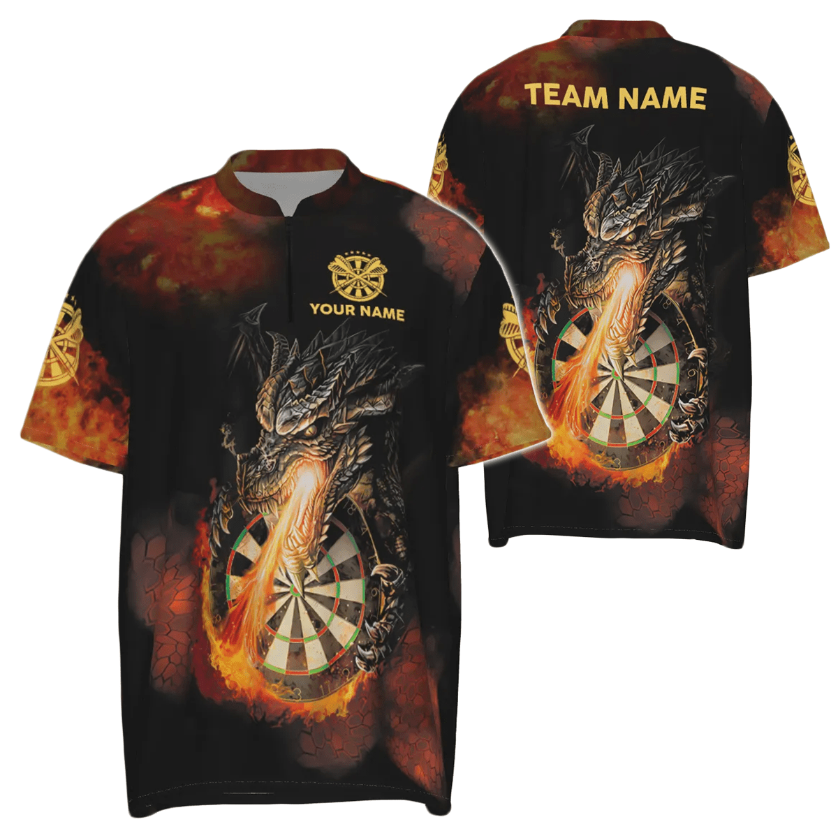 Maßgeschneiderte Polo Dart Shirts für Herren mit Drachenfeuer-Darts Trikot B0299 - Outfitsuche