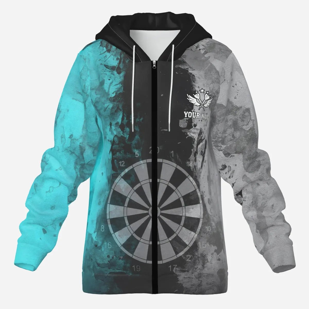 Maßgeschneidertes Herren and Damen Grunge Dartboard Darts Kapuzenjacke TW1557 - Outfitsuche