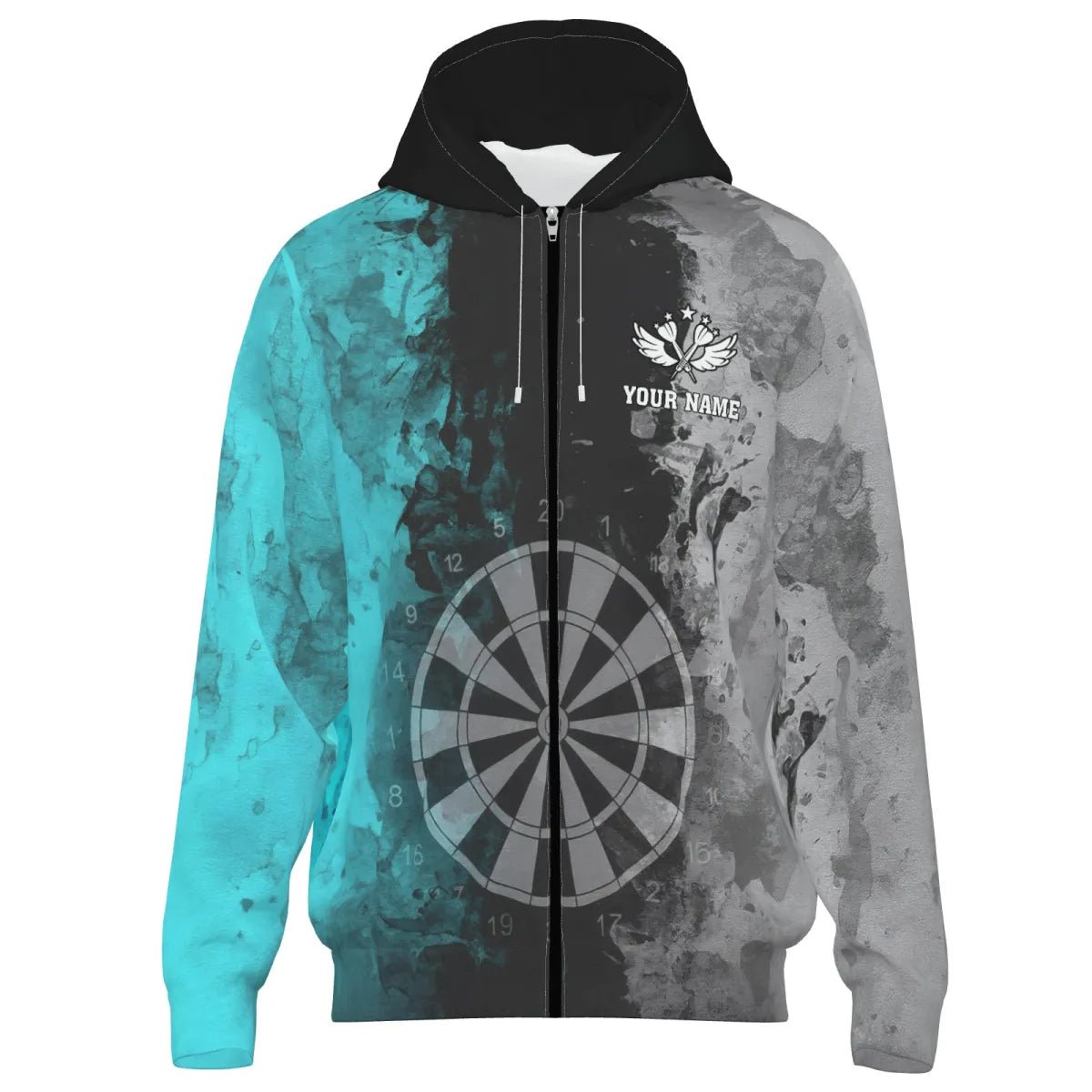 Maßgeschneidertes Herren and Damen Grunge Dartboard Darts Kapuzenjacke TW1557 - Outfitsuche