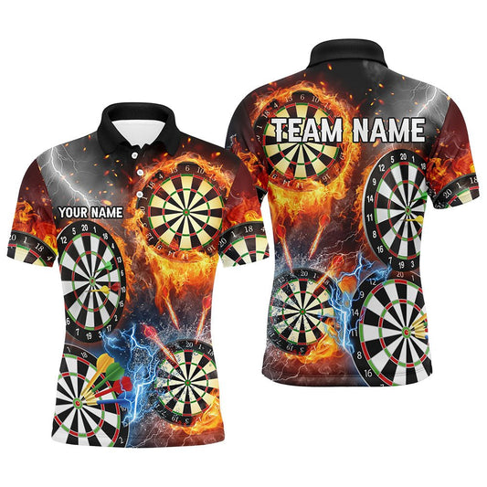 Maßgeschneidertes Herren Dartshirt mit Feuer - und Blitzdesign T2560 - Outfitsuche