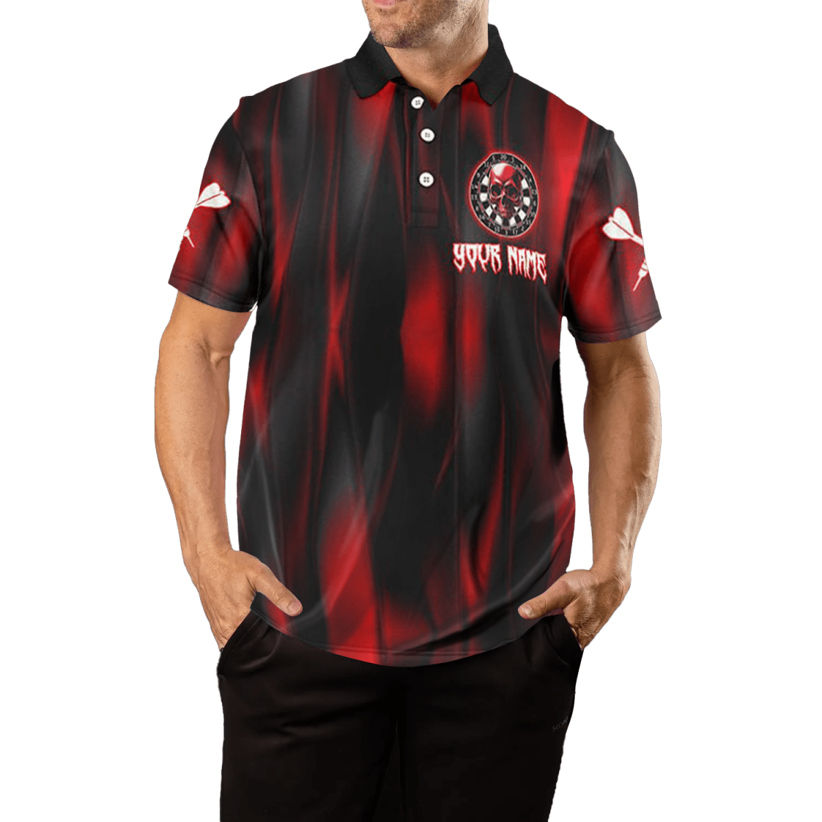 Maßgeschneidertes Red Skull Darts Polo Herren T1515 - Outfitsuche