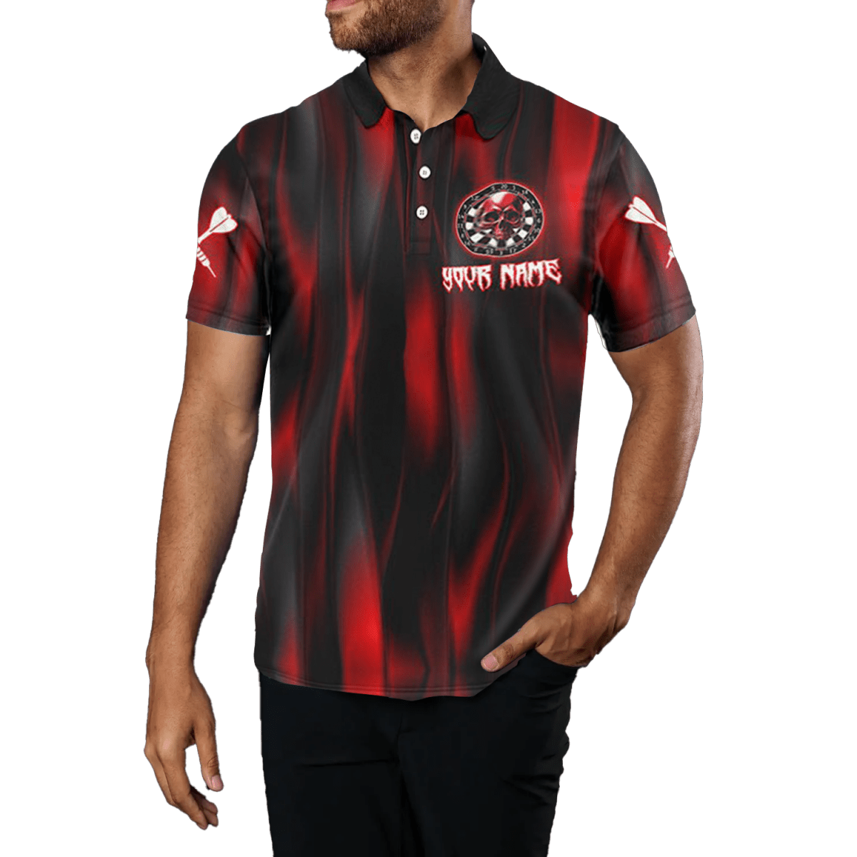 Maßgeschneidertes Red Skull Darts Polo Herren T1515 - Outfitsuche