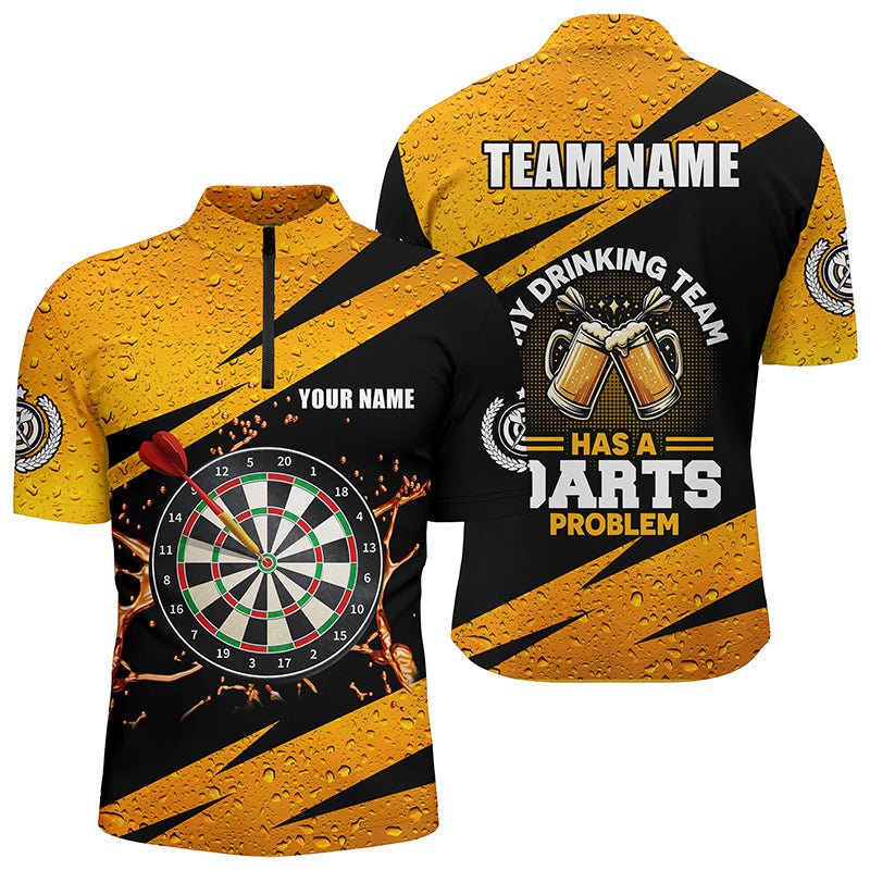 Mein Trinkteam hat ein Dartproblem - Dart-Poloshirt, individuelle Bier-Darttrikots für Herren L1456 - Outfitsuche