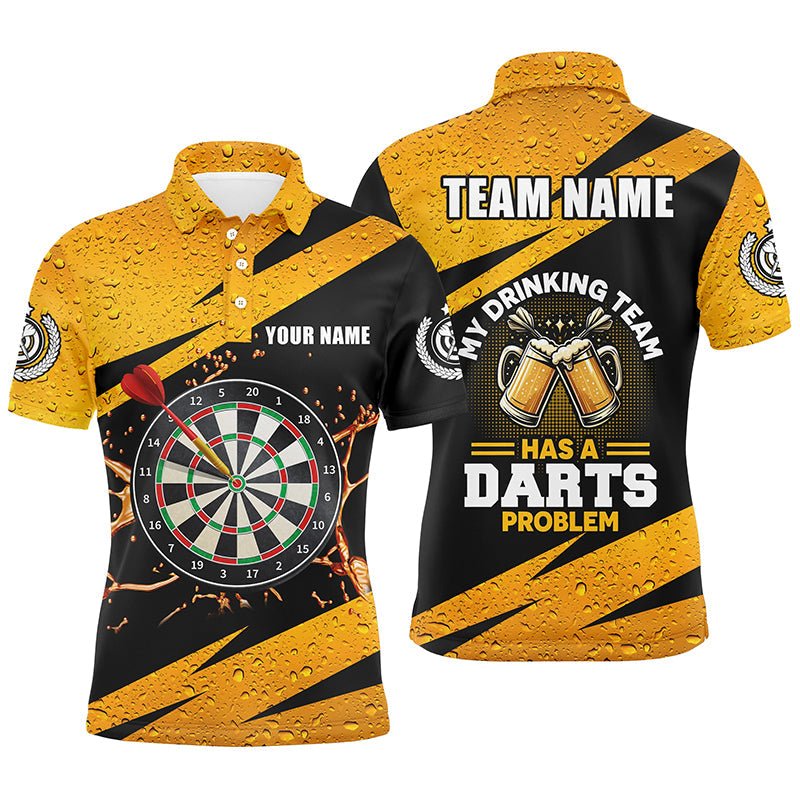 Mein Trinkteam hat ein Dartproblem - Dart-Poloshirt, individuelle Bier-Darttrikots für Herren L1456 - Outfitsuche