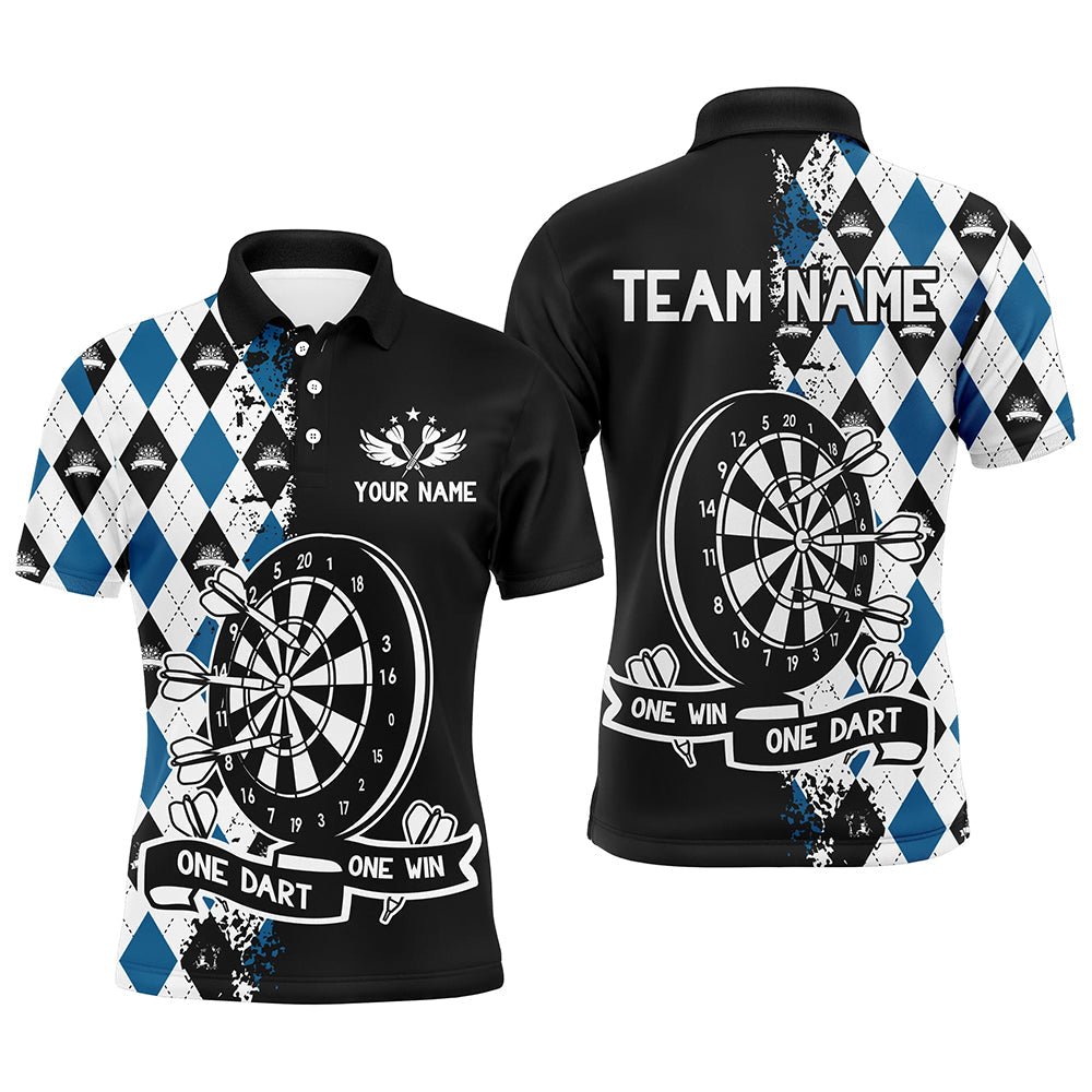 One Dart One Win Individuelles Argyle Dart Polo - Shirt, Lustige Dart Team Shirts Beste Dart Trikots T3227 - Outfitsuche