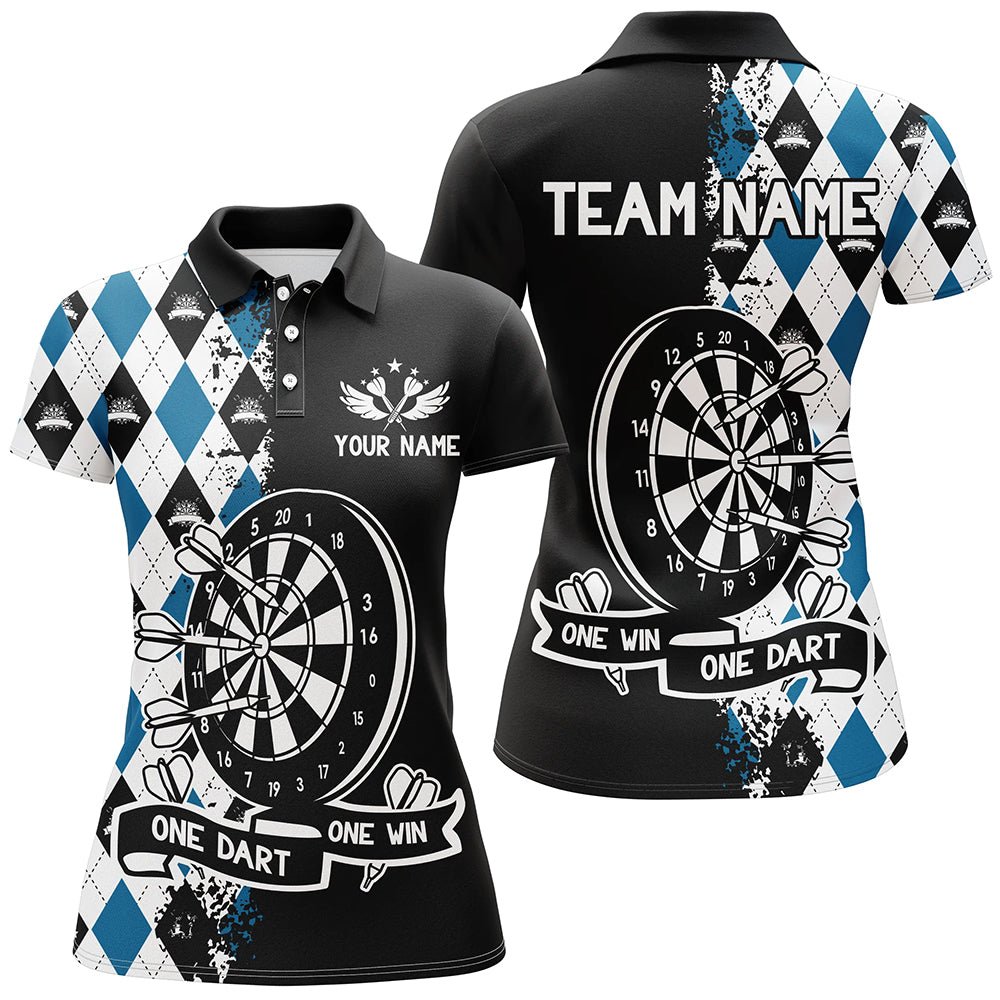 One Dart One Win Individuelles Argyle Dart Polo - Shirt, Lustige Dart Team Shirts Beste Dart Trikots T3227 - Outfitsuche
