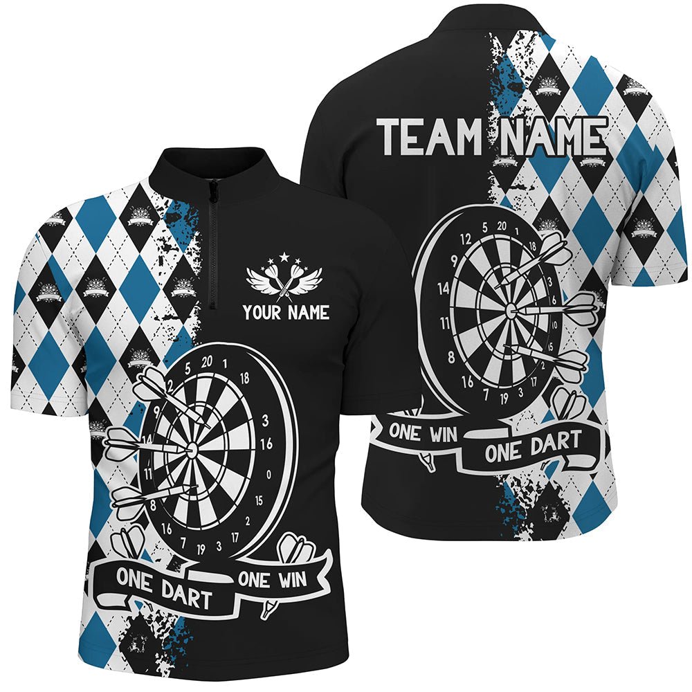 One Dart One Win Individuelles Argyle Dart Polo - Shirt, Lustige Dart Team Shirts Beste Dart Trikots T3227 - Outfitsuche