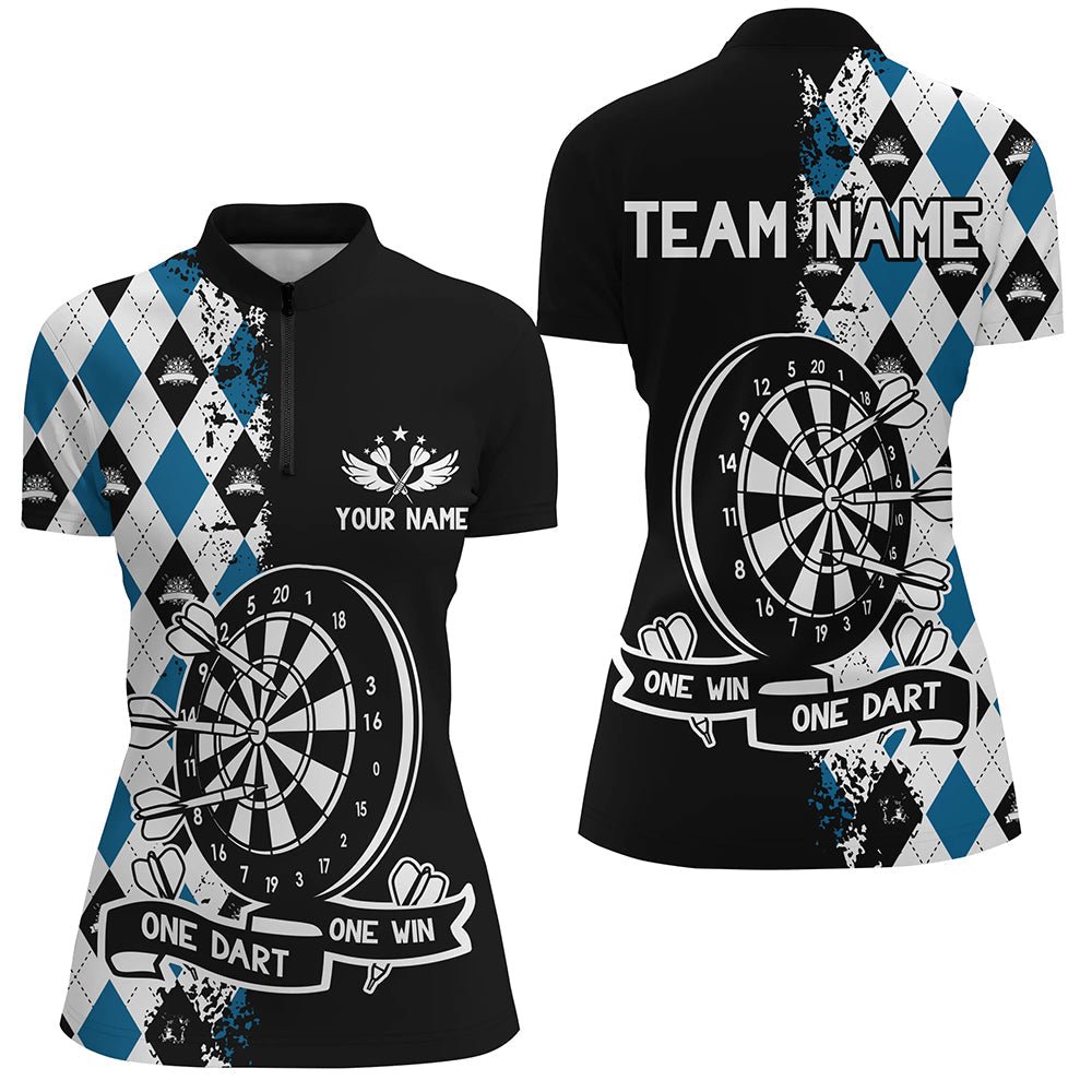 One Dart One Win Individuelles Argyle Dart Polo - Shirt, Lustige Dart Team Shirts Beste Dart Trikots T3227 - Outfitsuche