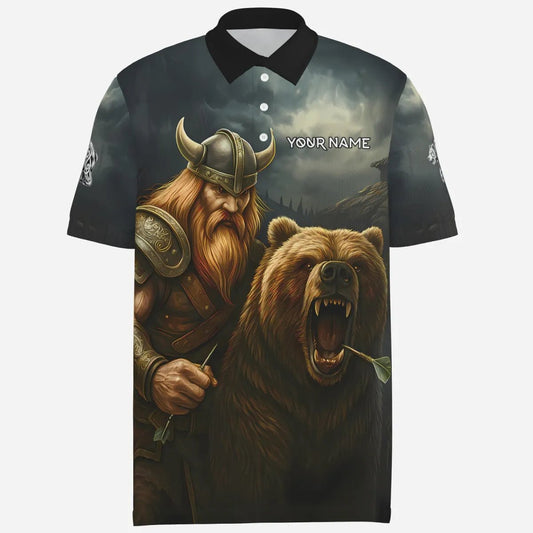 Personalisierbares Berserker - Trikot – Nordisches Dartshirt mit Bär & Wikinger - Runen – VK7923 - Outfitsuche