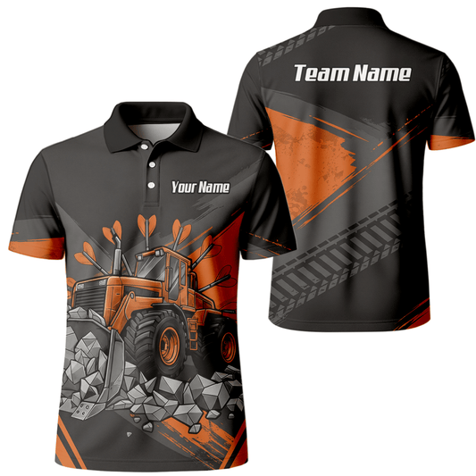 Personalisierbares Dartshirt mit Bulldozer - Motiv für Herren | Individuelles Team - und Spielernamen - Trikot | Bau - Design Darttrikot Gh9320 - Outfitsuche