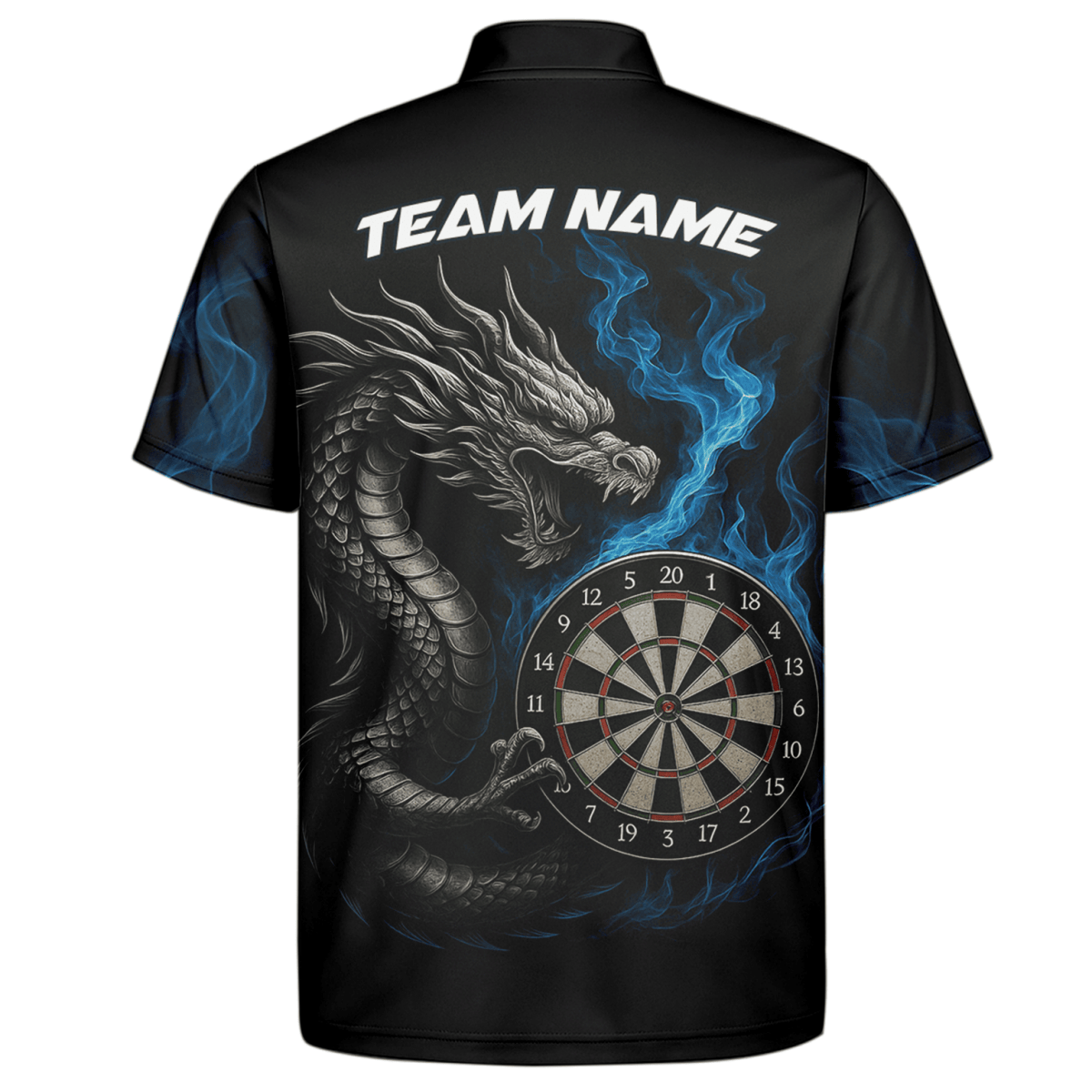 Personalisierbares Herren Dart - Polo - Shirt Schwarz mit Rotem Adler Motiv C2269 - Outfitsuche