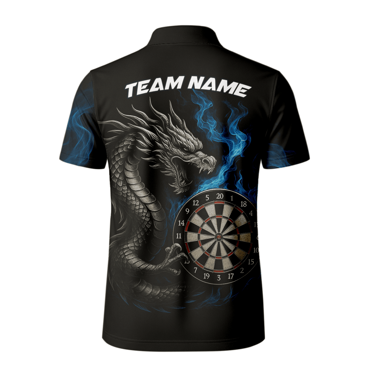 Personalisierbares Herren Dart - Polo - Shirt Schwarz mit Rotem Adler Motiv C2269 - Outfitsuche