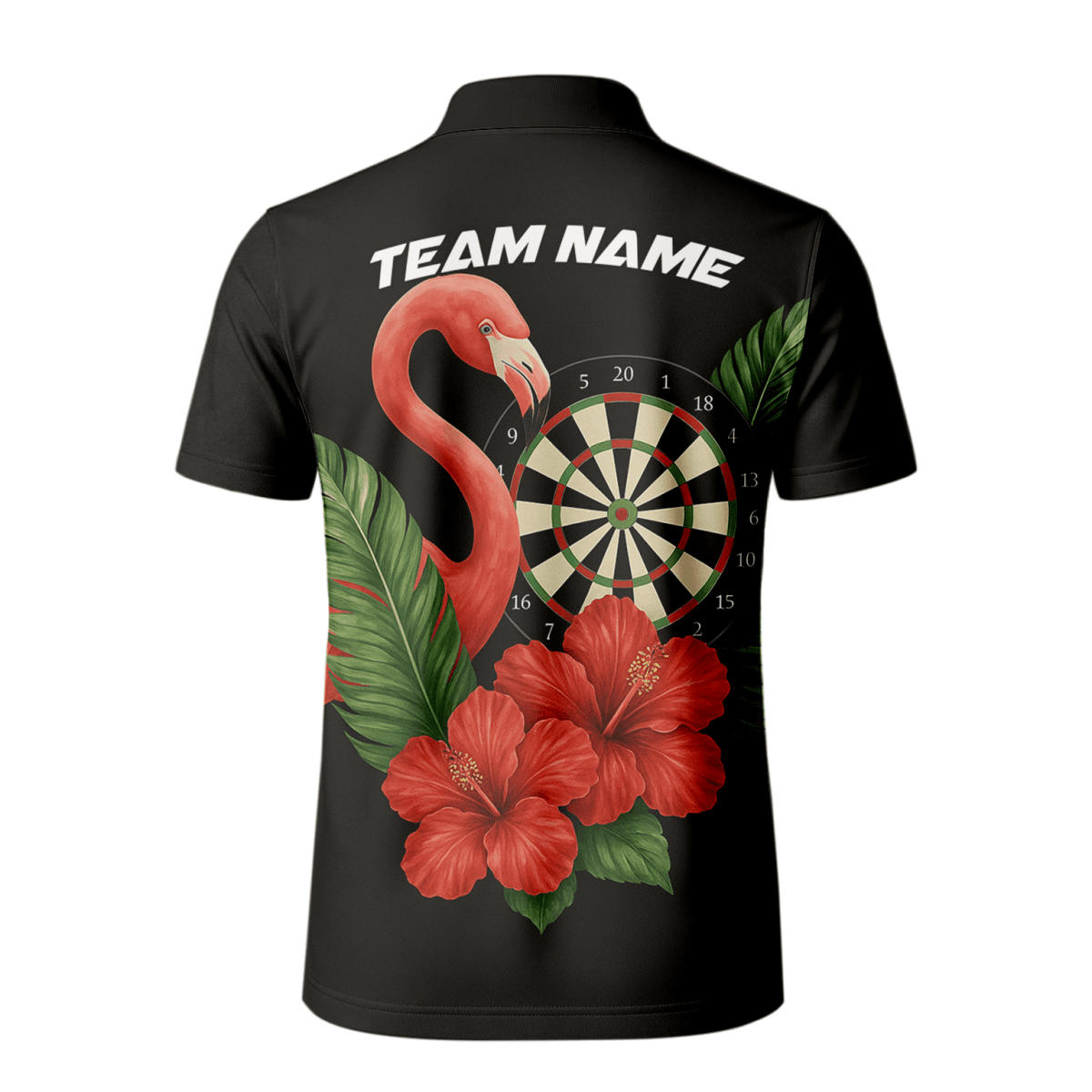 Personalisierbares Herren Dart Poloshirt Schwarz mit Blauem Flammen - Wolf Motiv E3749 - Outfitsuche