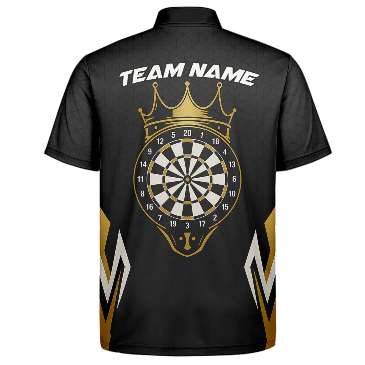 Personalisierbares Herren Darts Poloshirt – Schwarzer Totenkopf & Blaue Flamme W9405 - Outfitsuche