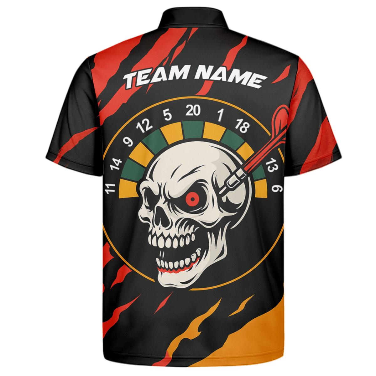 Personalisierbares Herren Poloshirt mit Schwarz - Gold - Krone Darts - Motiv Z2886 - Outfitsuche