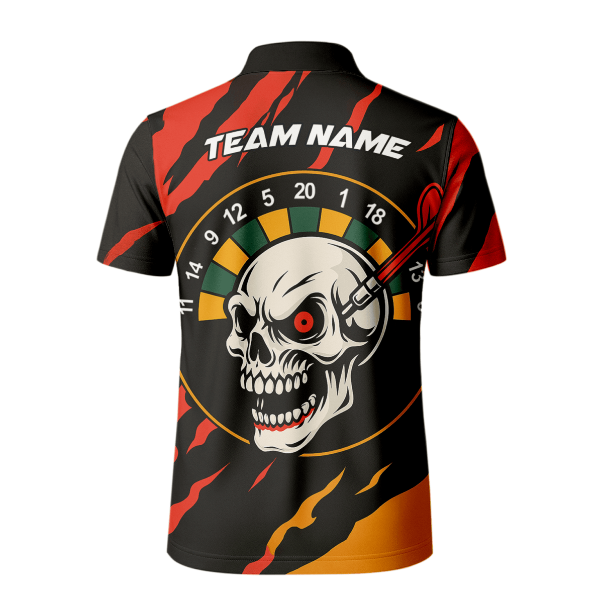 Personalisierbares Herren Poloshirt mit Schwarz - Gold - Krone Darts - Motiv Z2886 - Outfitsuche