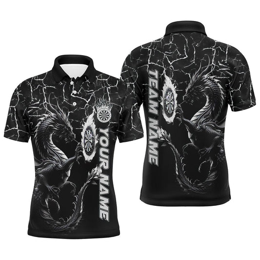 Personalisierte 3D - Dartshirts für Herren mit großem Drachenmotiv - Individuelle Team - Trikots für die Darts - Liga T3007 - Outfitsuche