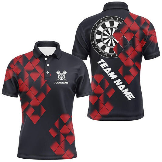 Personalisierte 3D - gedruckte Dartshirts in Schwarz und Rot – Coole individuelle Darttrikots für Männer und Teams N9000 - Outfitsuche