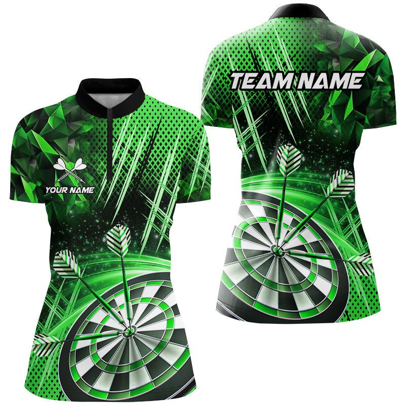 Personalisierte 3D Glitter Darts Polo Shirts für Dartligen | Grün T3284 - Outfitsuche