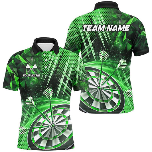 Personalisierte 3D Glitter Darts Polo Shirts für Dartligen | Grün T3284 - Outfitsuche