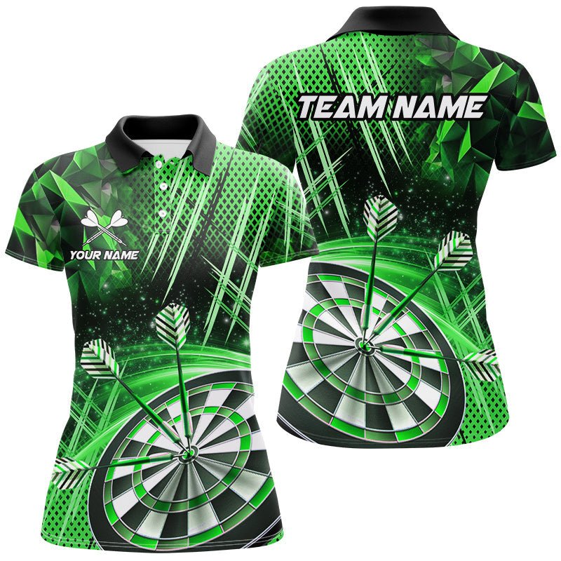 Personalisierte 3D Glitter Darts Polo Shirts für Dartligen | Grün T3284 - Outfitsuche