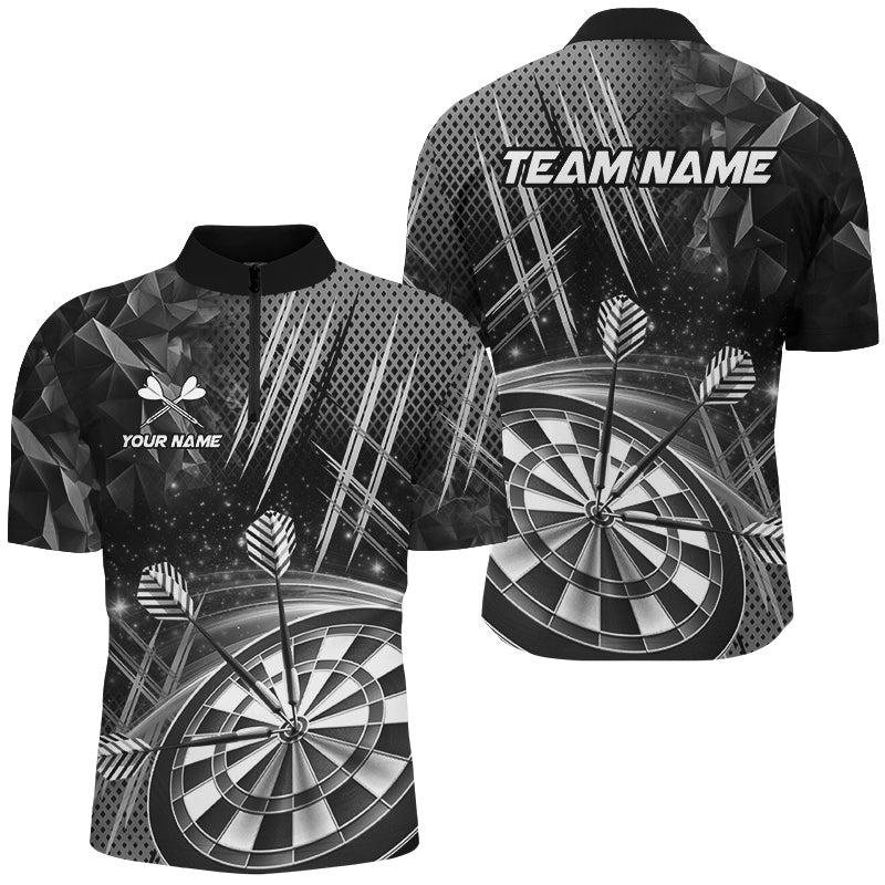 Personalisierte 3D Glitter Darts Poloshirts für Dartmannschaften | Grau T3285 - Outfitsuche