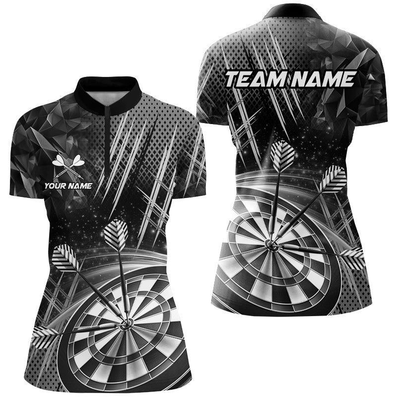 Personalisierte 3D Glitter Darts Poloshirts für Dartmannschaften | Grau T3285 - Outfitsuche