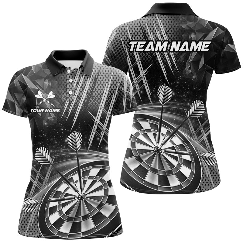 Personalisierte 3D Glitter Darts Poloshirts für Dartmannschaften | Grau T3285 - Outfitsuche