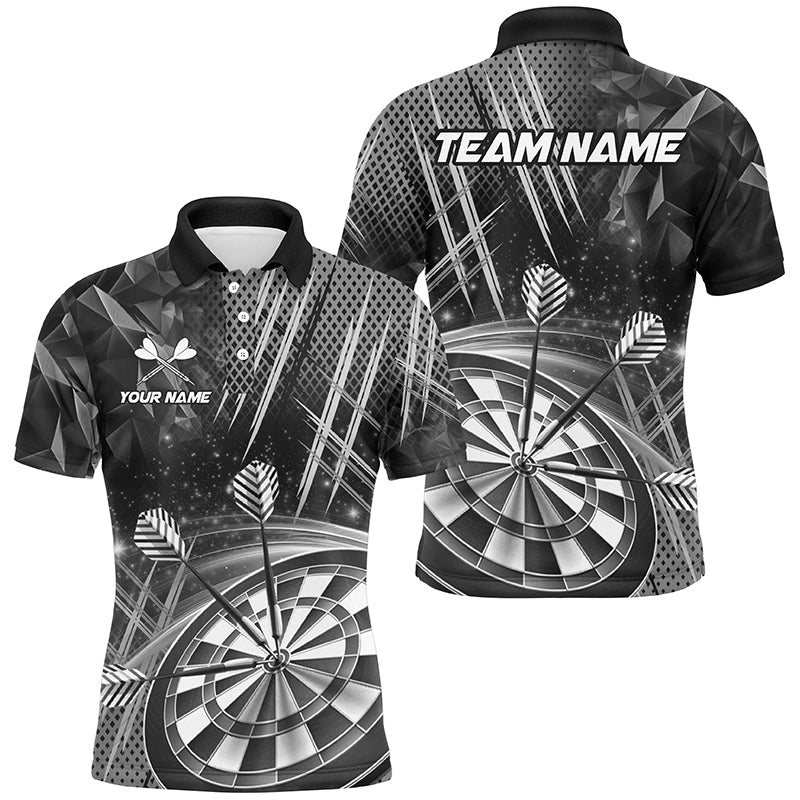 Personalisierte 3D Glitter Darts Poloshirts für Dartmannschaften | Grau T3285 - Outfitsuche